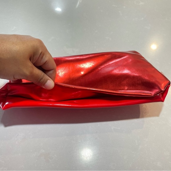KENZO RED SHINNY MINI BAG POUCH MAKEUP BAG PURSE - Picture 6 of 13